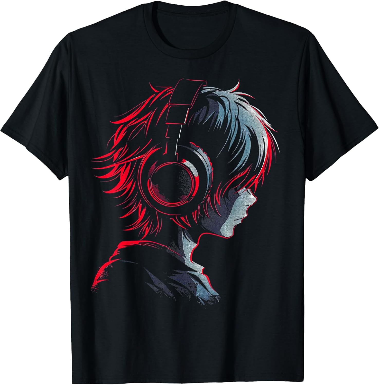 Anime Manga Graphic Headphone Artwork Anime T-Shirt