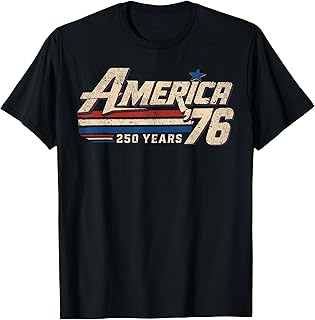 America 76 Retro 250 Years 1776 2026 250th Anniversary USA T-Shirt