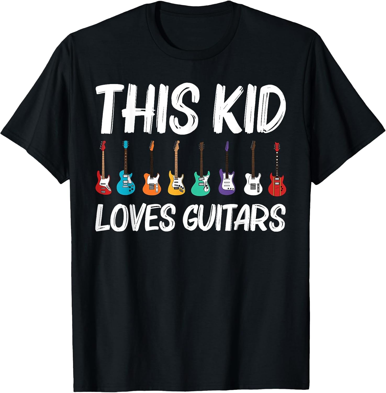 Cool Guitar Gift for Kids Boys Acoustic Guitarist Band Music T-Shirt