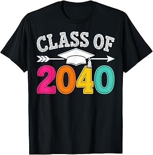 Class of 2040 Grow with Me First Day of School Graduation T-Shirt