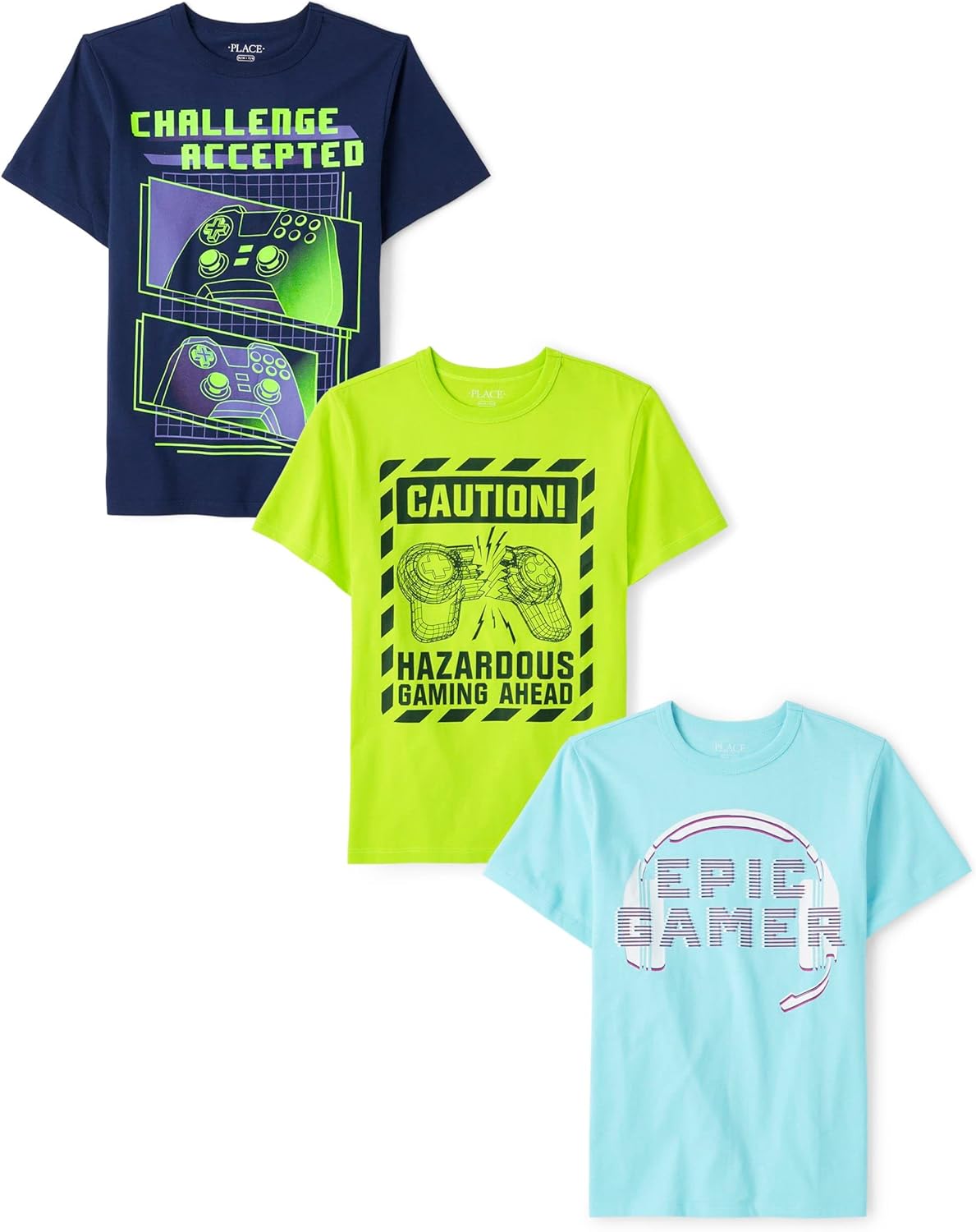 Boys The Children's Place Boys Short Sleeve Graphic T- Shirt 3-Pack