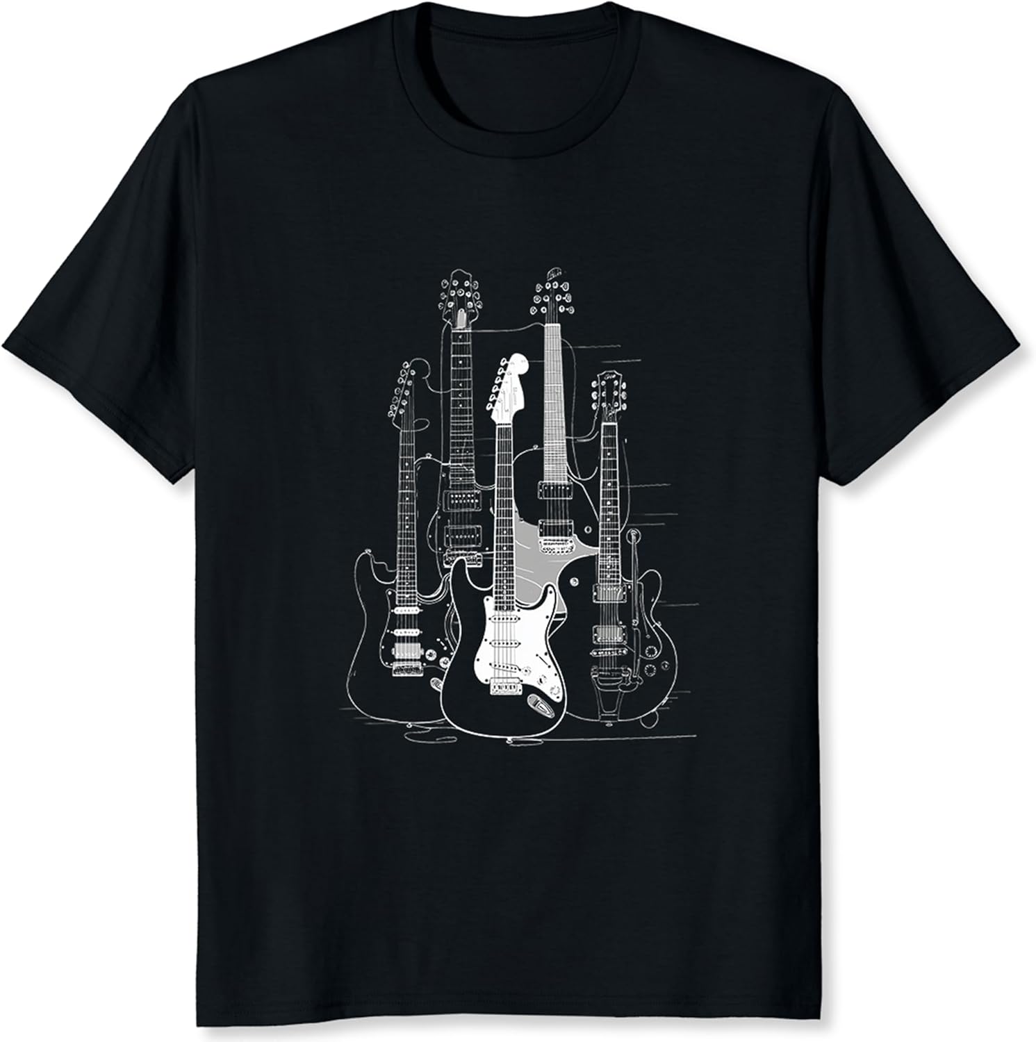 Guitar Shirt for Men Music Shirt for Guitar Players and Music Lovers Band T-Shirt Graphic Tee