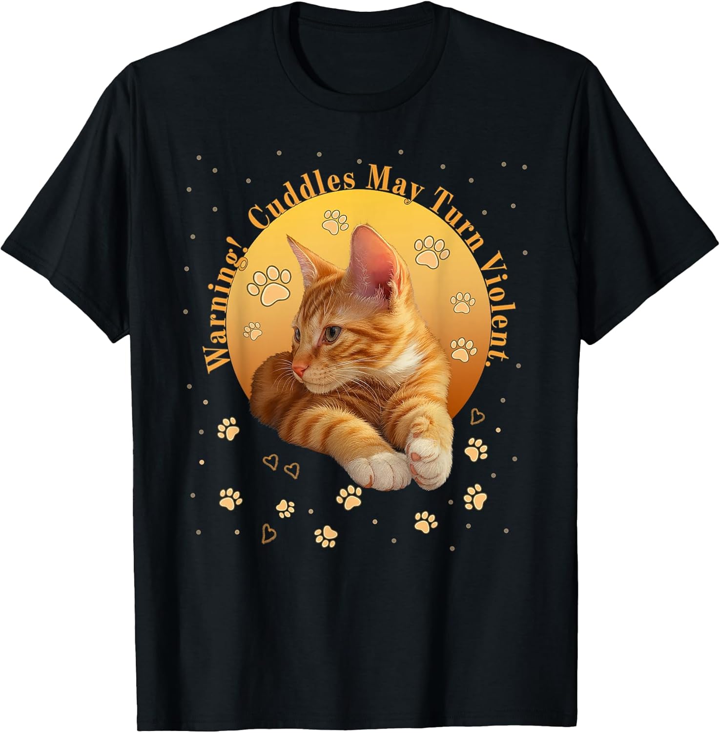 Orange Tabby Ginger Kitten Cat Lovers Mom Dad Gift T-Shirt
