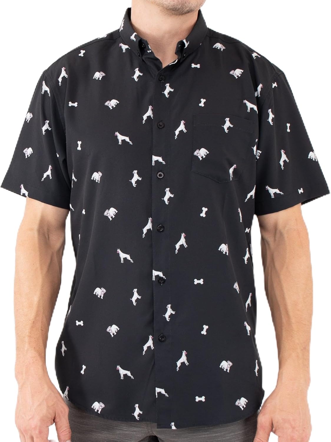 Men’s Short Sleeve Button Down Novelty Print Shirts – Casual Collared Summer Vacation Shirts for Men – Big & Tall Sizes S–4XL