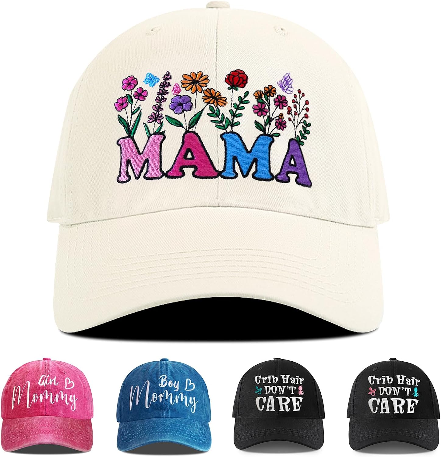Embroidered Mama Hat, Mom Hat, Adjustable Cotton Baseball Cap