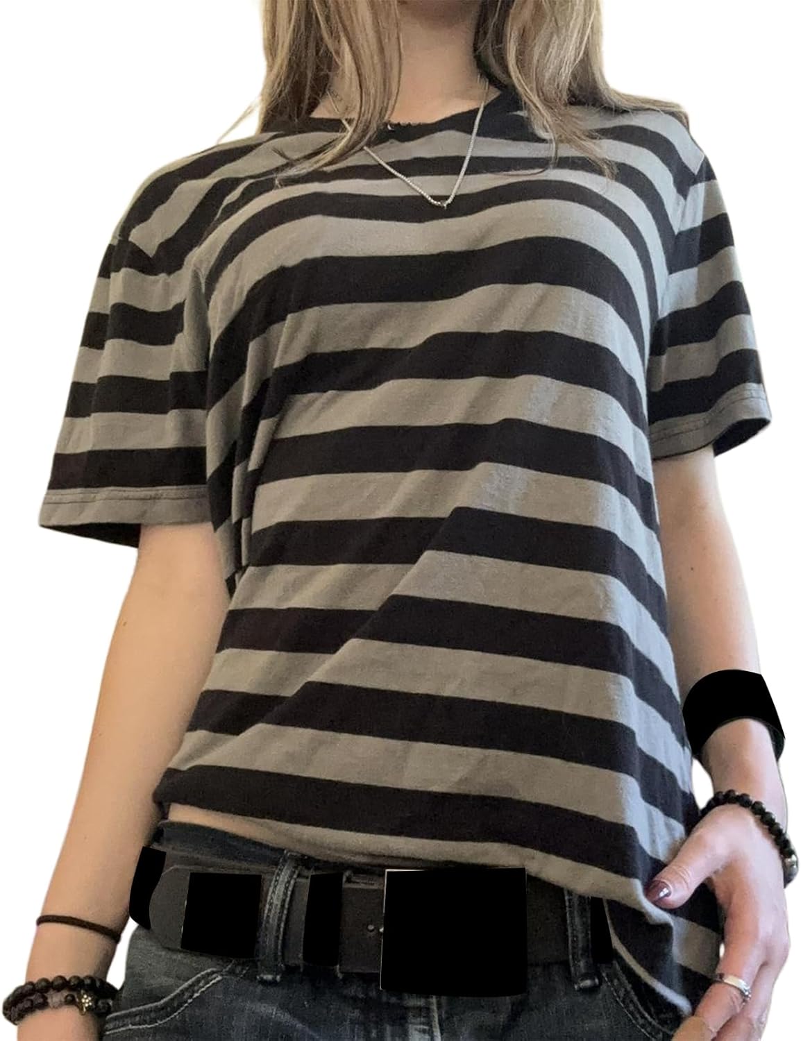 Grunge Shirt Y2k Women Graphic Gothic Short Sleeve Oversized Top Teen Girl Goth Punk Vintage Aesthetic Emo Baggy Tee