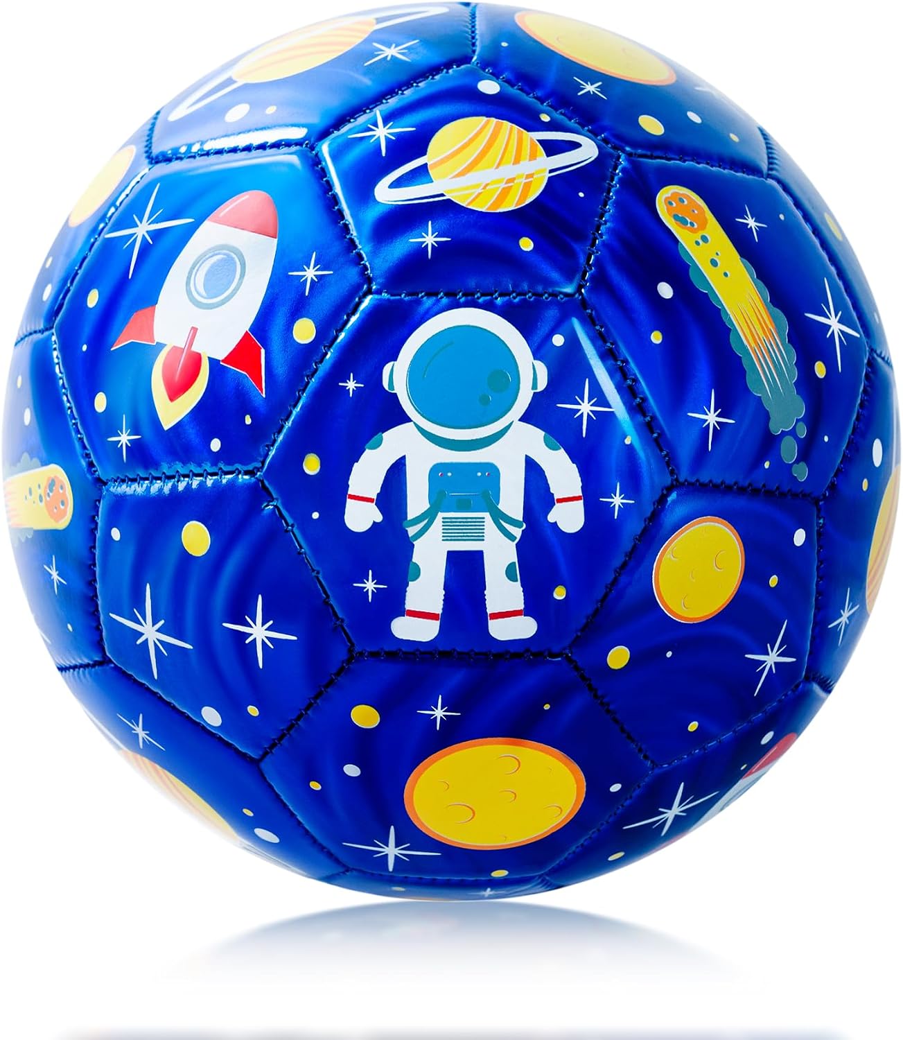 Soccer Ball Size 2 Size 3 Size 4 For Toddlers Kids Ages 1-3 3-8 8-12 - Glitter Unicorn Dinosaur Design - Sports & Outdoors Ball with Pump Deflated - Gift for Girls Boys Children Youth School Birthday