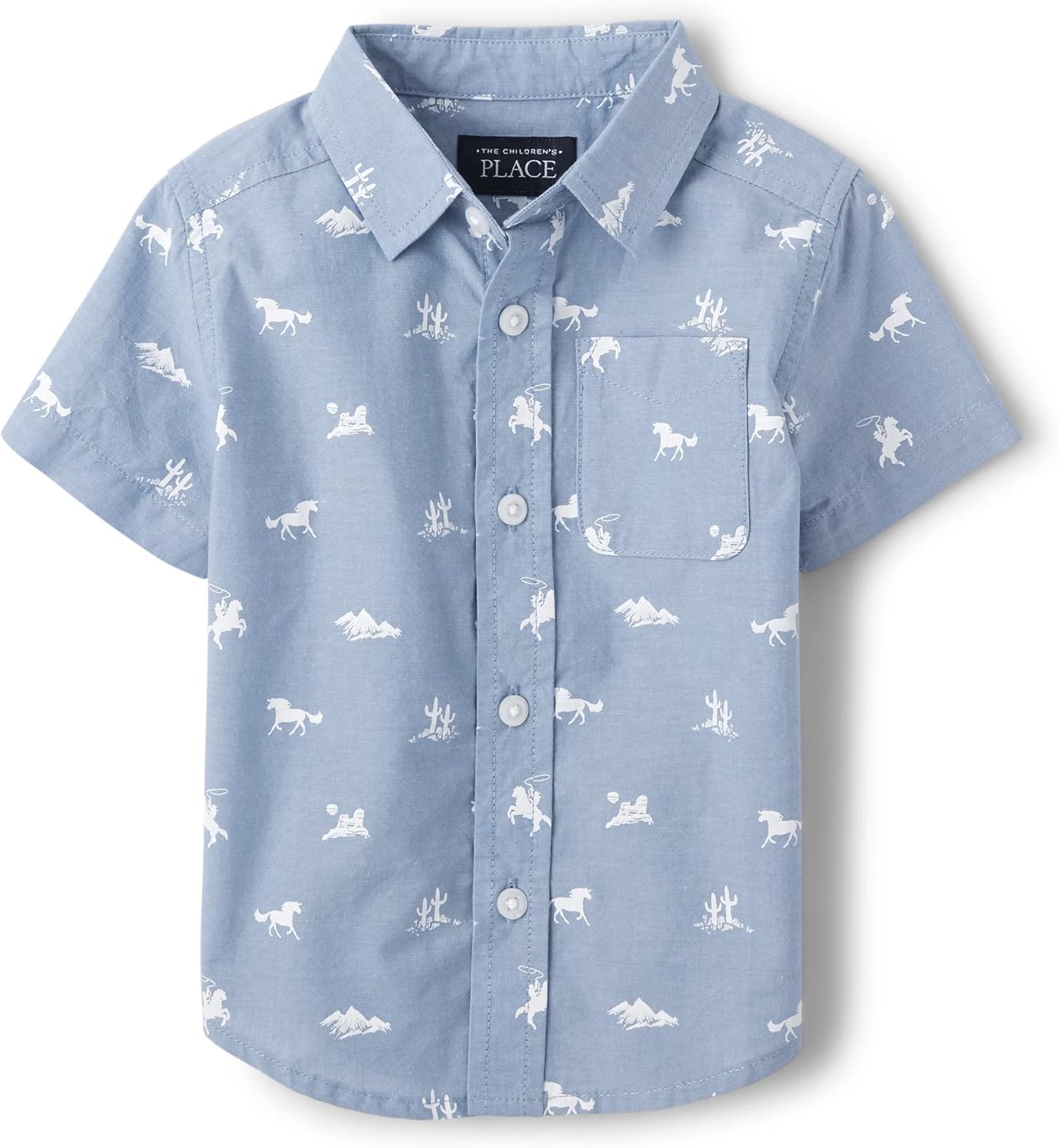 boys Short Sleeve Button Up Shirt