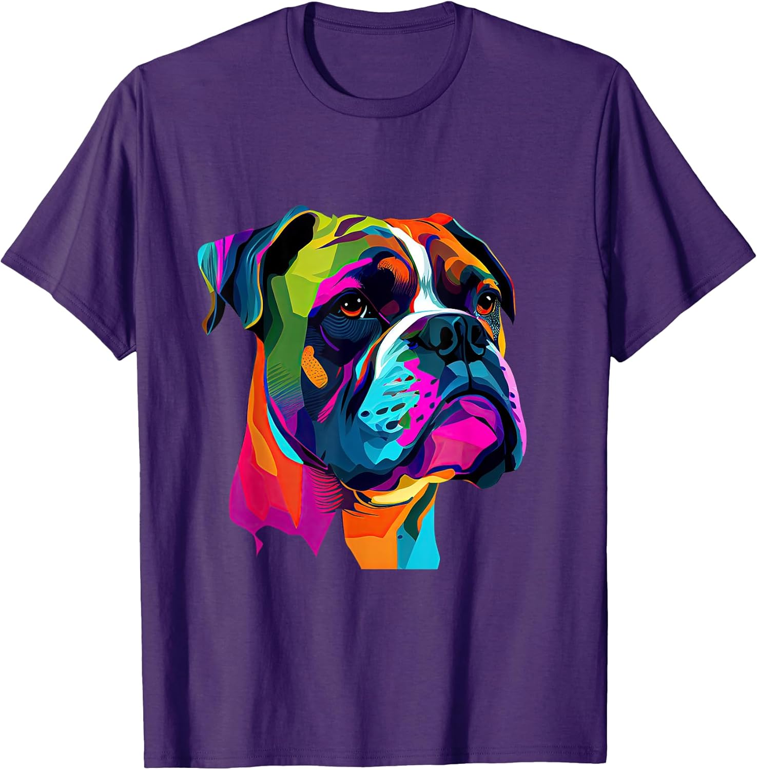 Boxer Dog Pop Art Design Cute Boxer Dog Lovers T-Shirt for Men Women Girls Kids