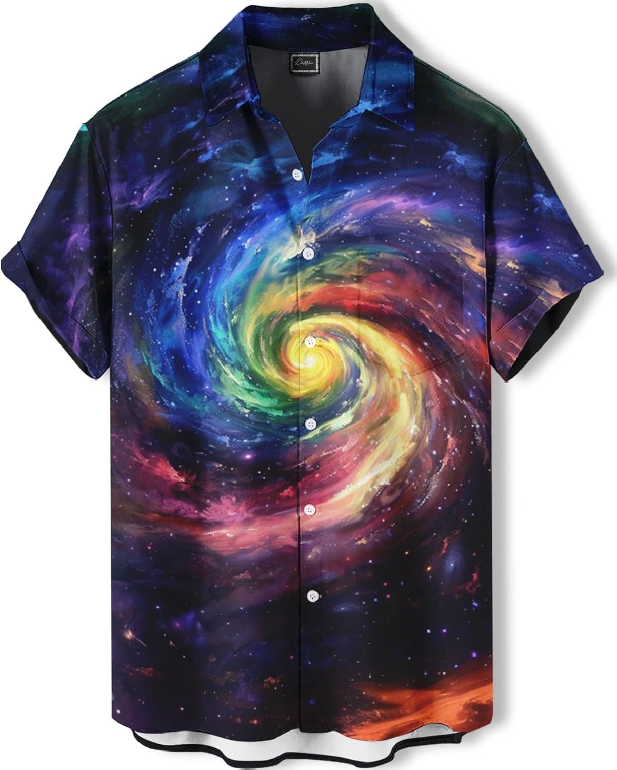 Men's Funny Hawaiian Shirt, Short Sleeve Graphic Button Down, Tropical Casual Beach Vacation Summer Shirt