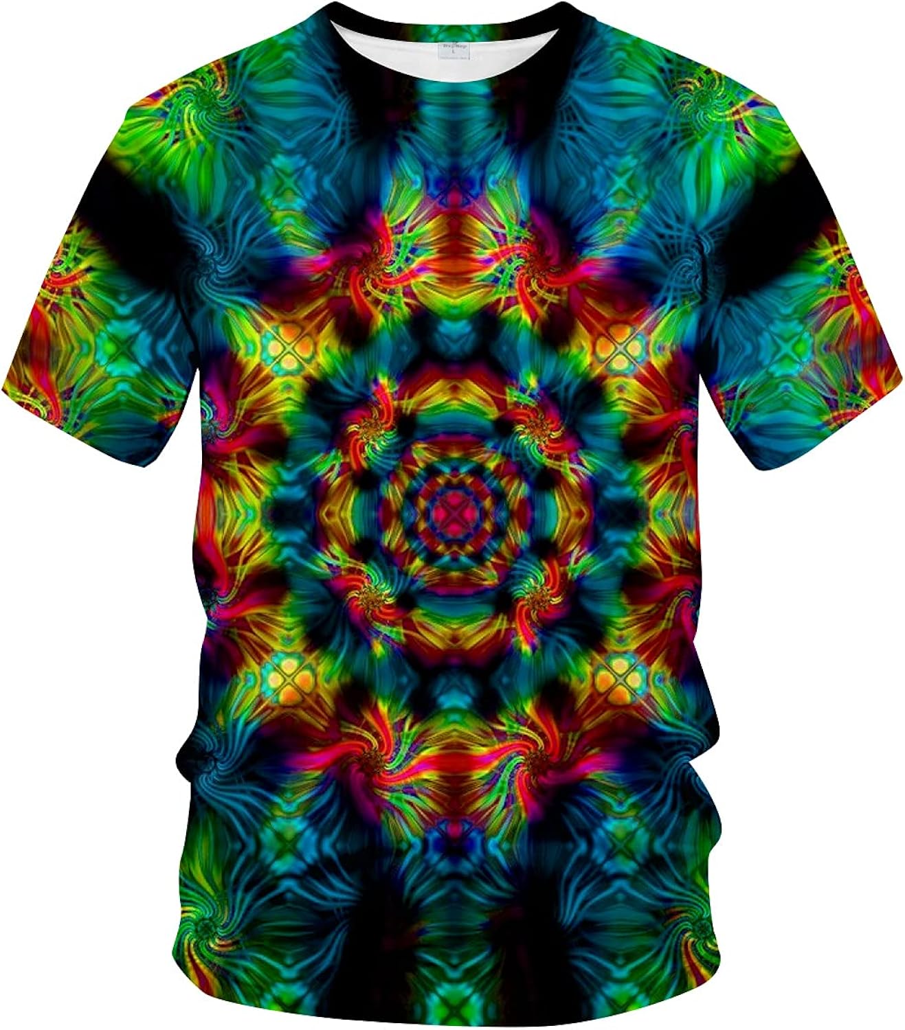 Trippy Psychedelic T-Shirt Men's 3D Cool Graphic Short Sleeve Tees Top