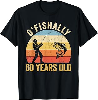 Ofishally 60 Years Old 60th Birthday Fishing T-Shirt