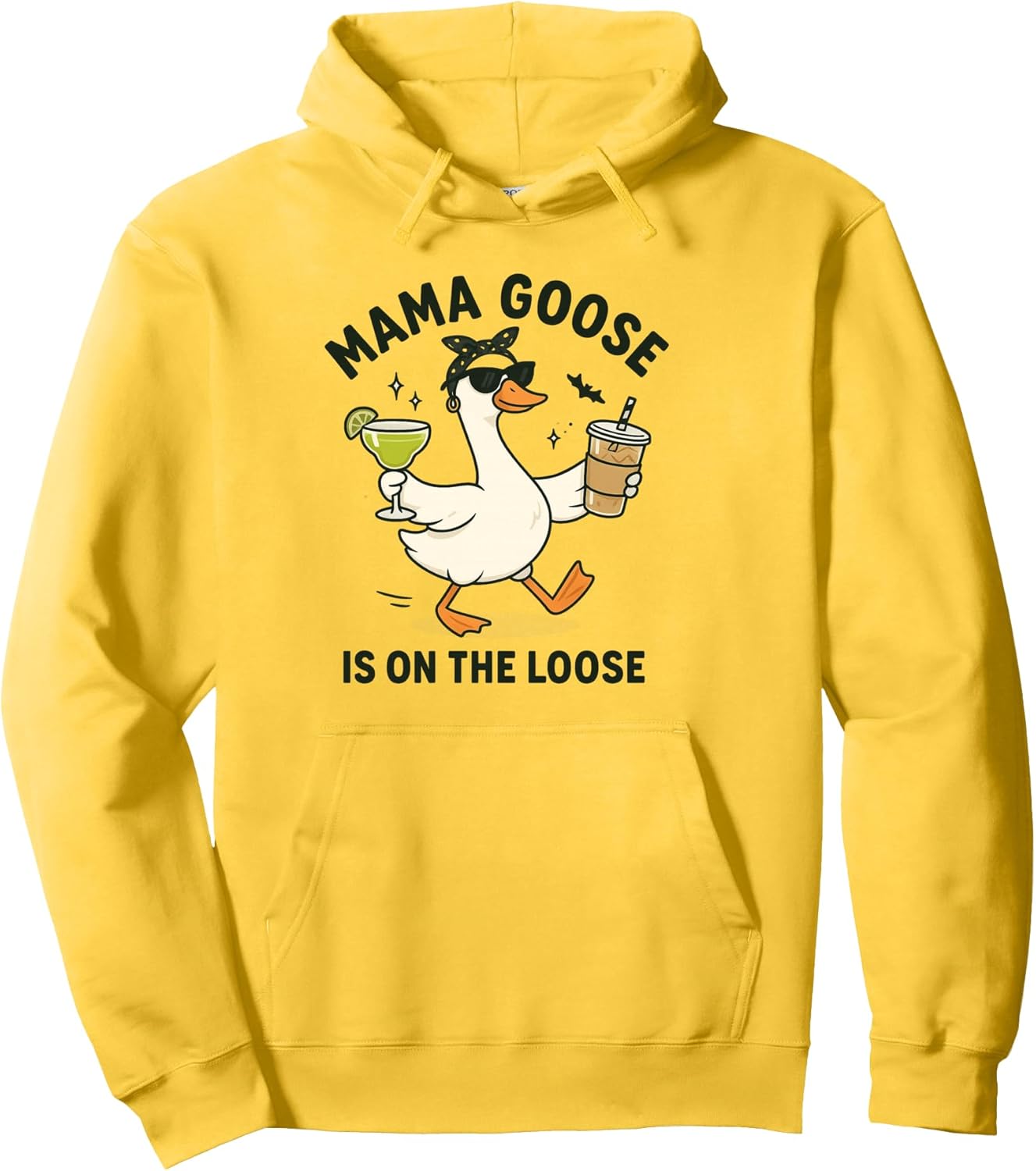 Mama Goose On The Loose Funny Mom Goose Graphic Pullover Hoodie