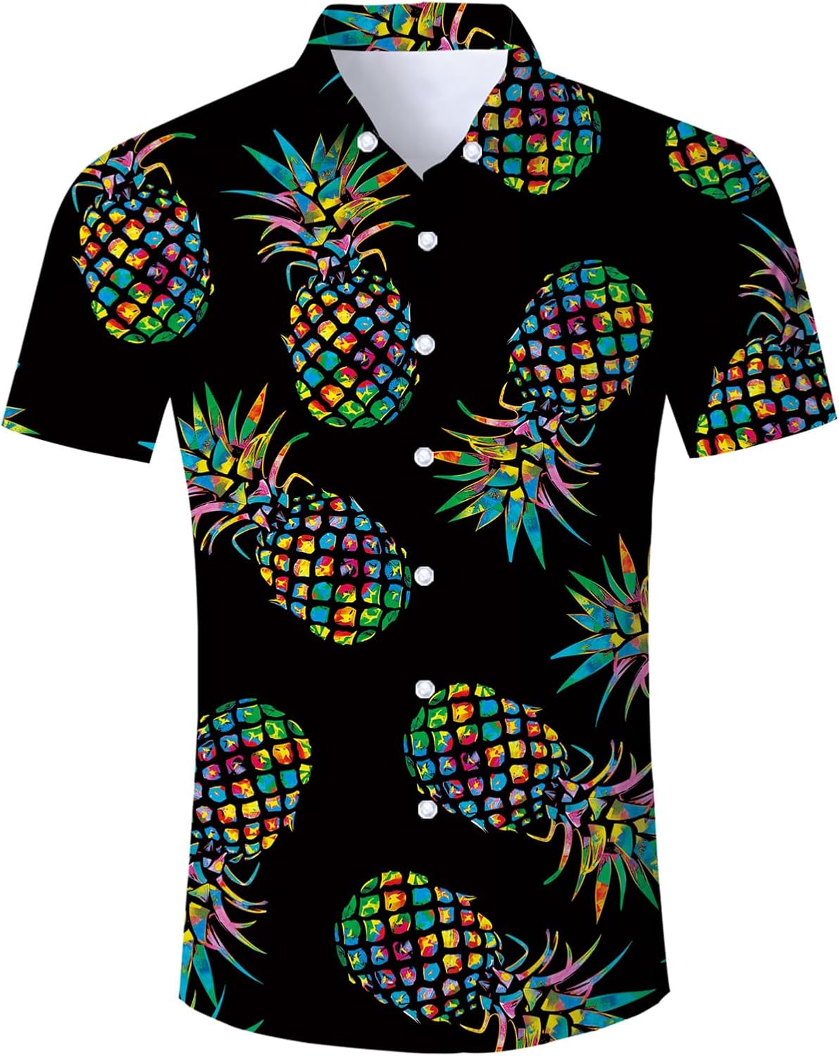 Mens Hawaiian Shirt Casual Button Down Short Sleeve Tropical Beach Dress Shirt for Summer Holiday