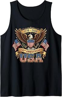 250th Anniversary USA Flag 250 Years American 4th of July Tank Top