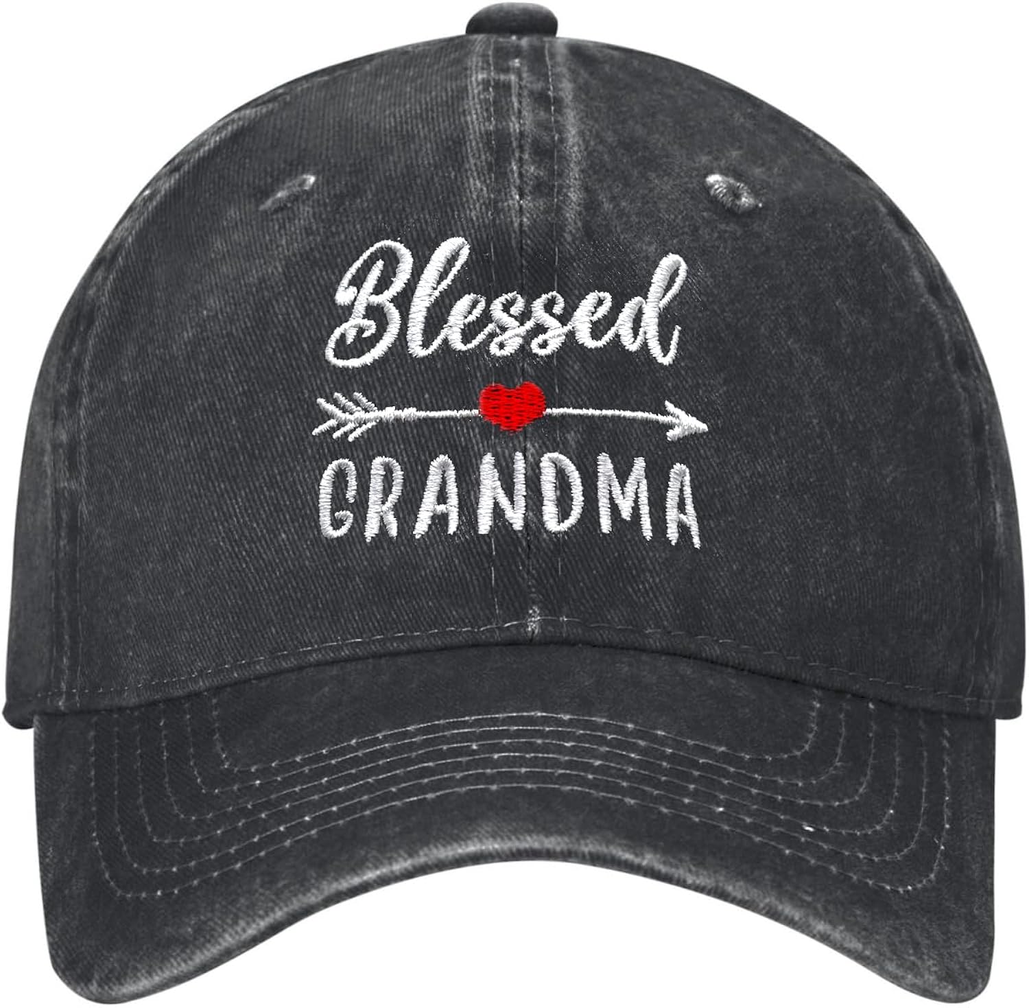Nana Embroidered Baseball Cap Vintage Washed Adjustable Cowboy Hat Gifts for Grandma Women,Black