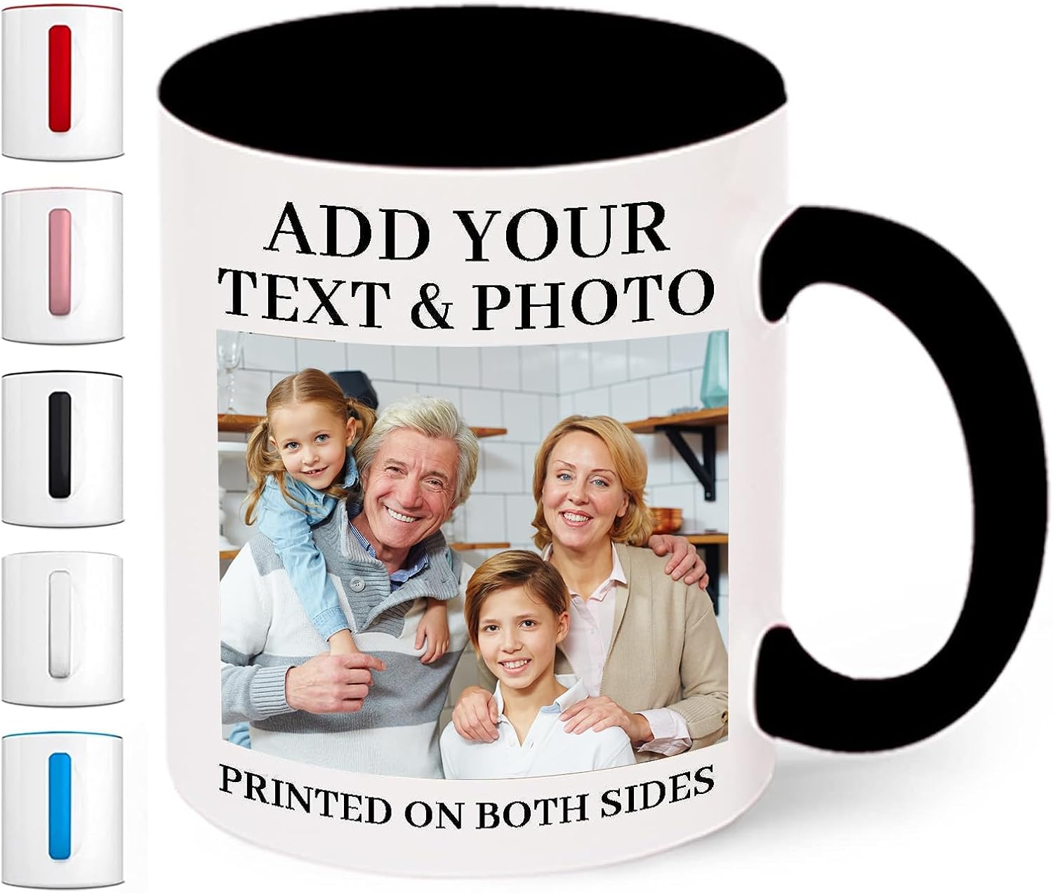 Custom Mug with Pictures, 11oz Personalized Coffee Mug Gifts for Mother's Day Birthday, Custom Mug for Man Woman, Multiple Colors Photo Mugs Personalized Text & Logo, tazas personalizadas