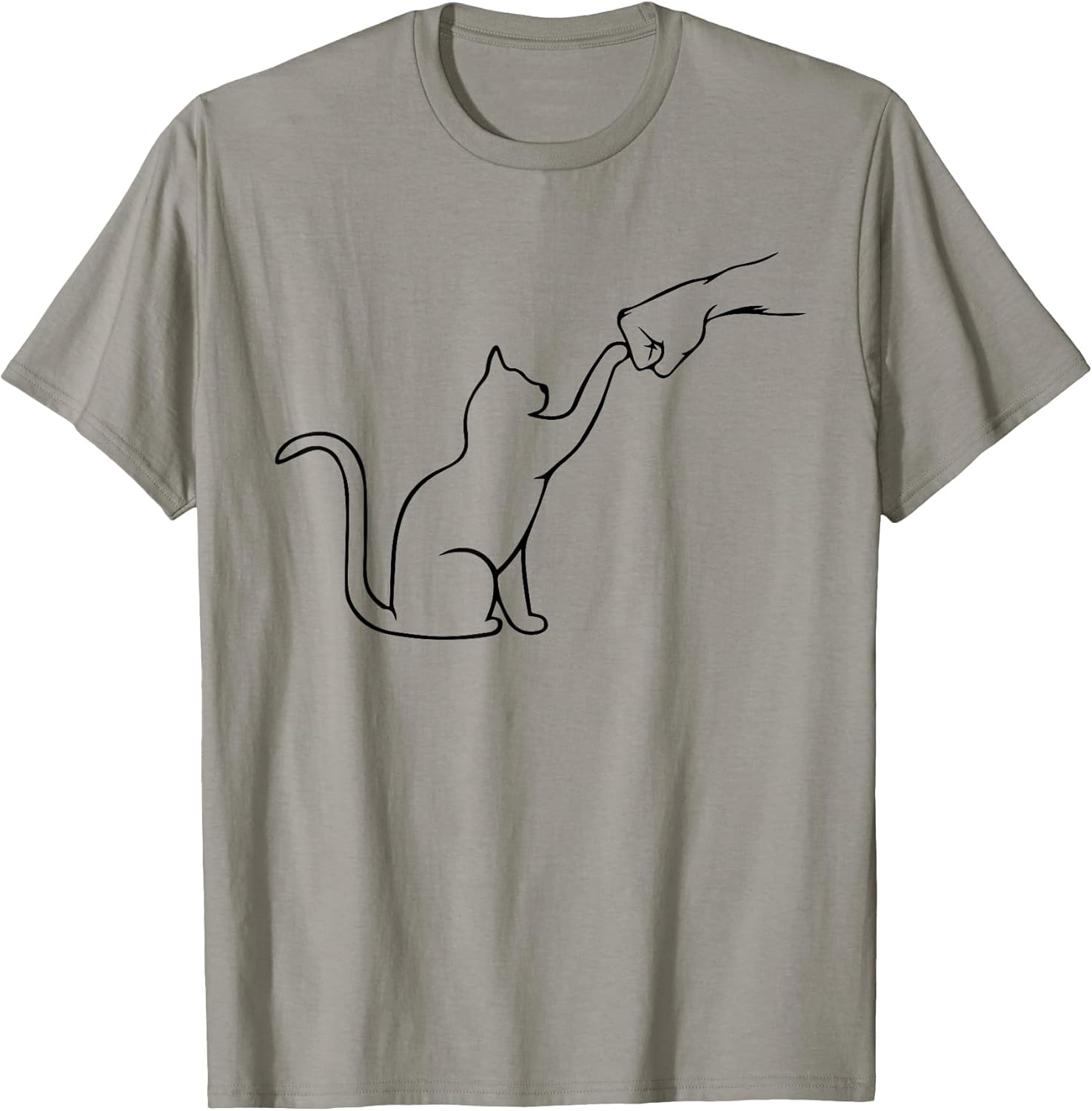 Cute Pet Tee I Love My Cat Best Friend Fist Bump Cat Lovers T-Shirt Small