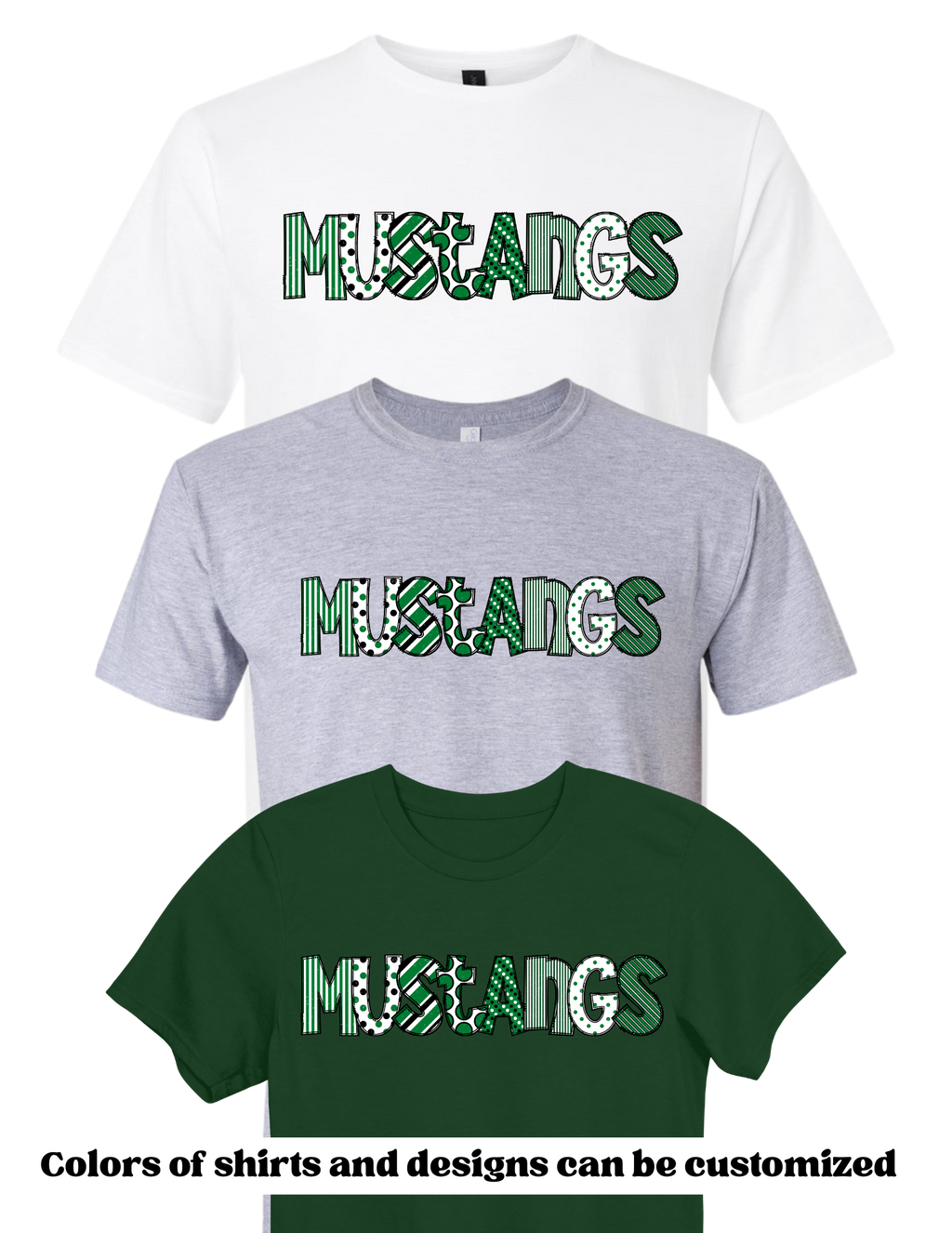Mixed Letter Custom Mascot School Spirit Shirt