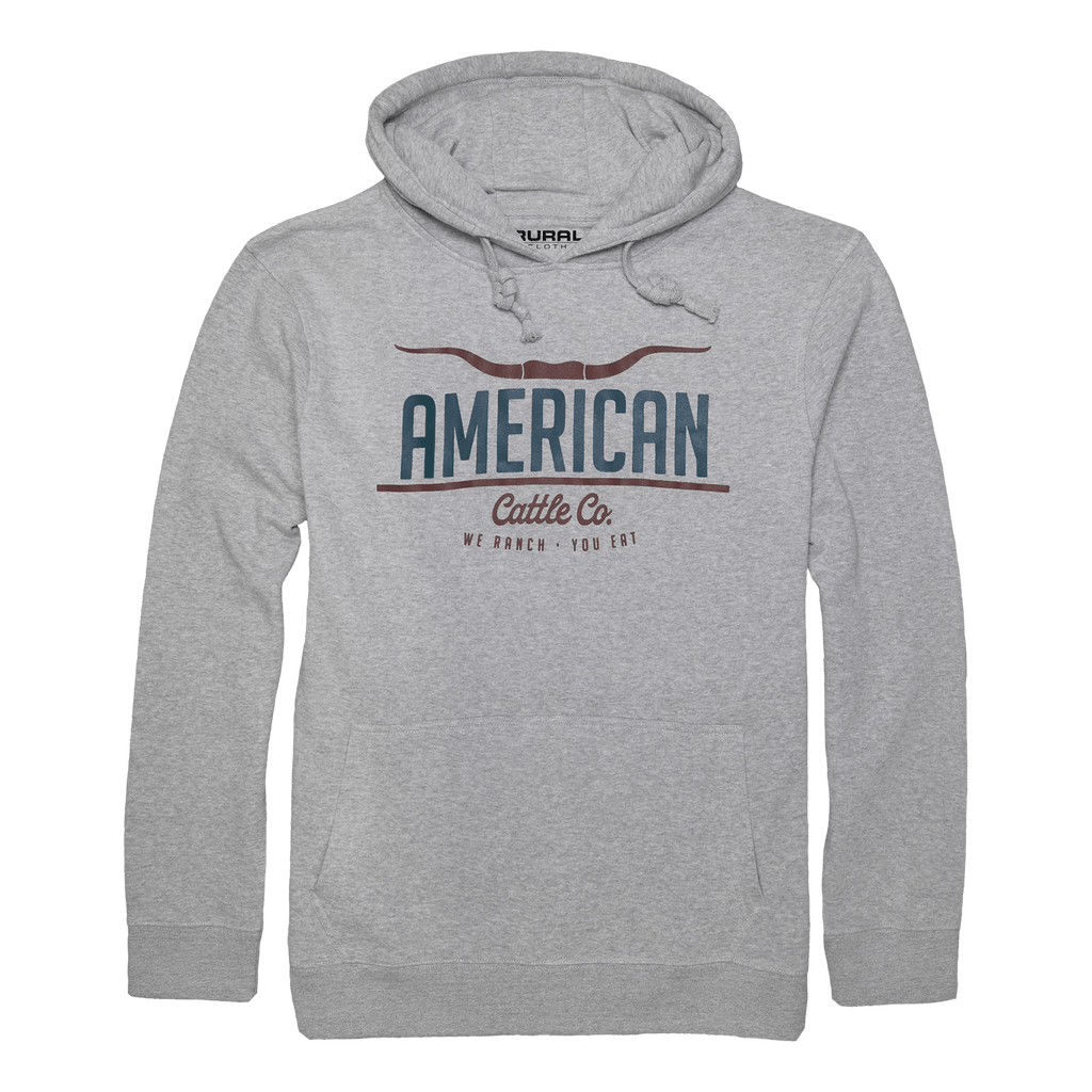 American Cattle Co Pullover-Athletic Gray