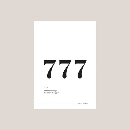 777 Angel Number Wall Art Print, Manifestation Energy Spiritual Poster, Trendy Wall Art, Gifts For Girls Wall Art Decor, Poster Prints No Frame, Wall Decoration, Large Wall Art, Gifts For Birthday Christmas Landscape Ornaments