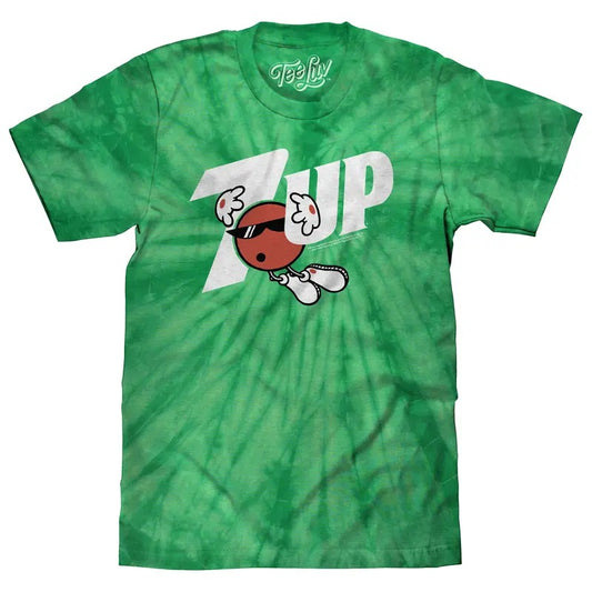 7UP Soda T-Shirt - Kelly Green Tie Dye