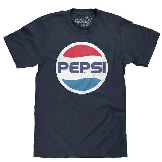 80s Pepsi Logo T-Shirt - Navy Blue
