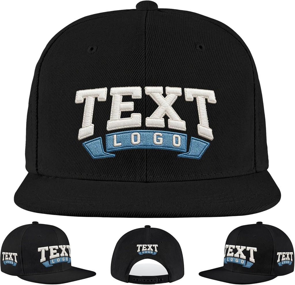 Custom Baseball Cap with 4-Sided Embroidery, Adjustable Unisex Dad Hat, 100% Washed Cotton, Personalized Text Logo