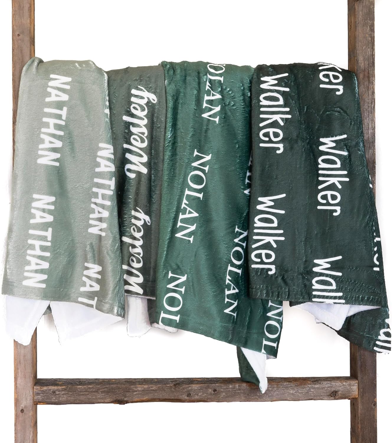 Personalized Name Blankets, Custom Baby Blanket, Personalized Blanket, Customized Blankets for Kids, Shower Gifts, Green Baby Blanket (Greens, 30x40(Small))