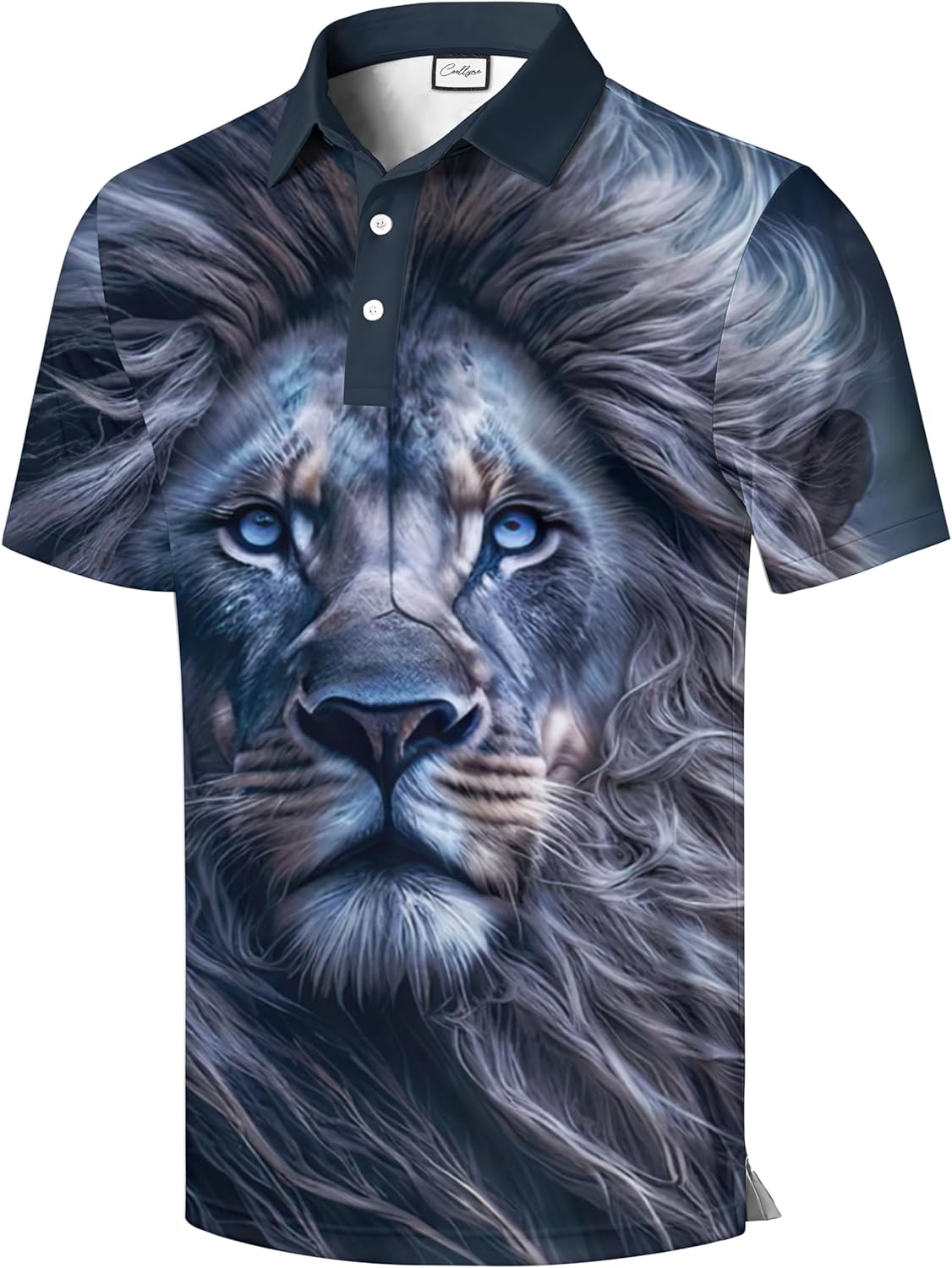 Men's Novelty Animal Print Polo Shirt Short Sleeve Casual Graphic Golf Polo Top for Daily Wear, Travel and Vacation