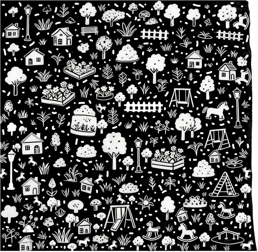 DIY Coloring Blanket,Personalized Custom Throw Blanket for Adults, 50x60 Inch No-Sew Fleece & Soft Velvet, Unique Creative Gift (Village)