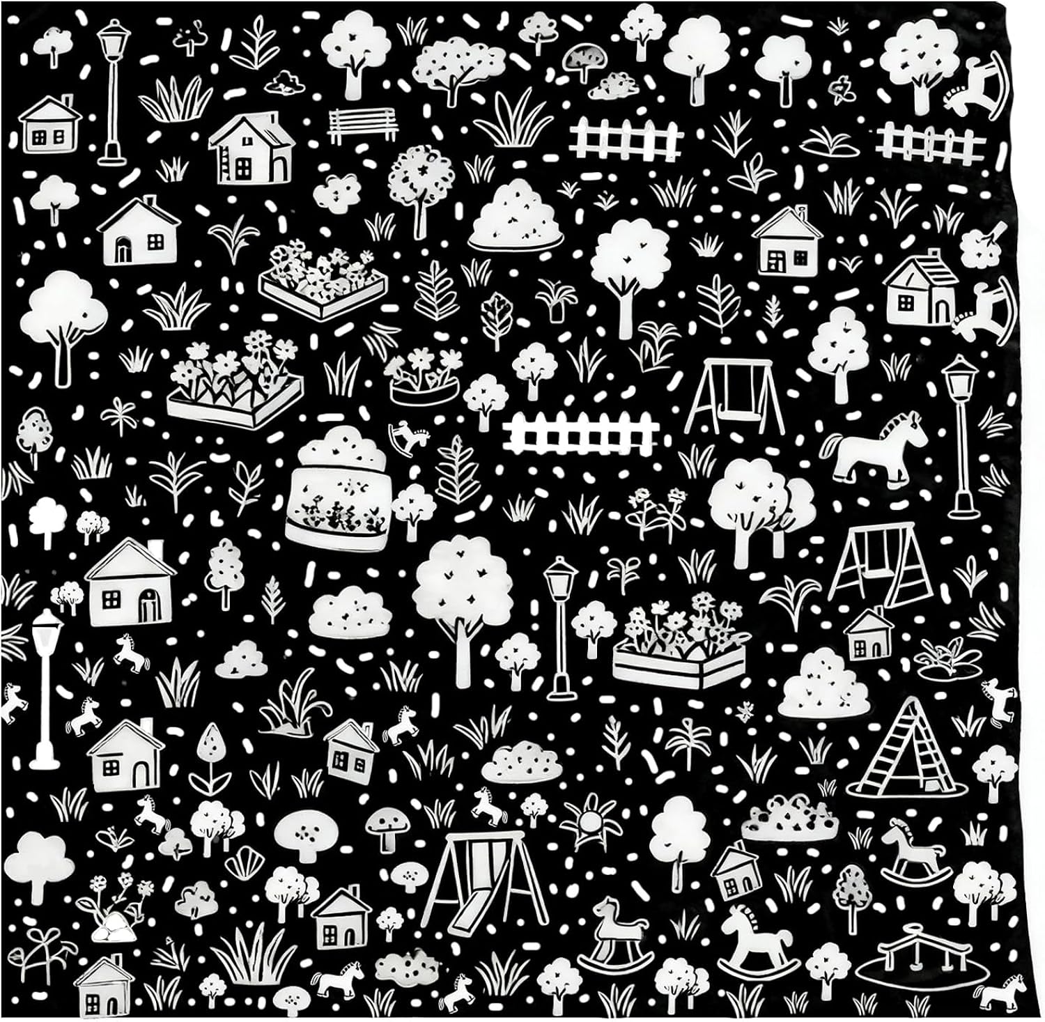 DIY Coloring Blanket,Personalized Custom Throw Blanket for Adults, 50x60 Inch No-Sew Fleece & Soft Velvet, Unique Creative Gift (Village)