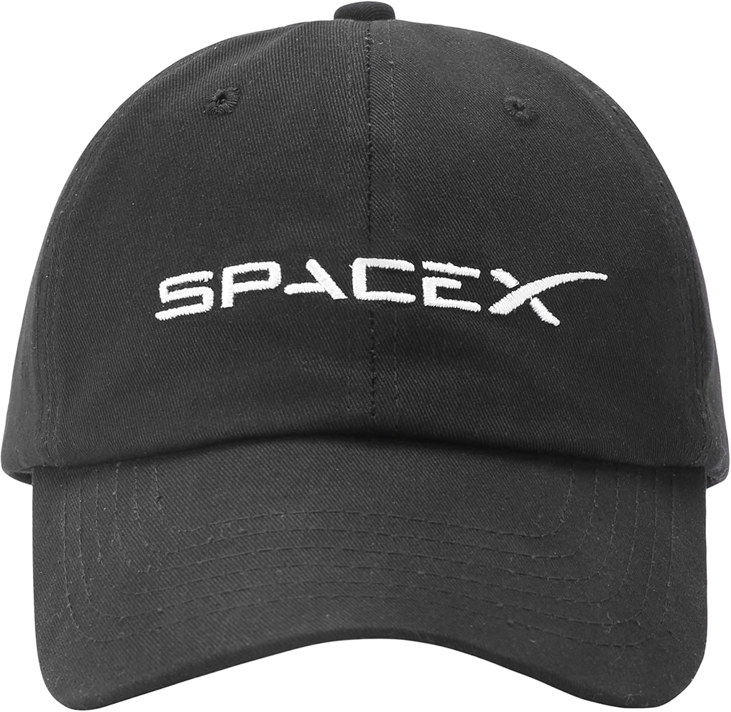 Embroidered Spacex Hat Baseball Hats for Men and Women Black