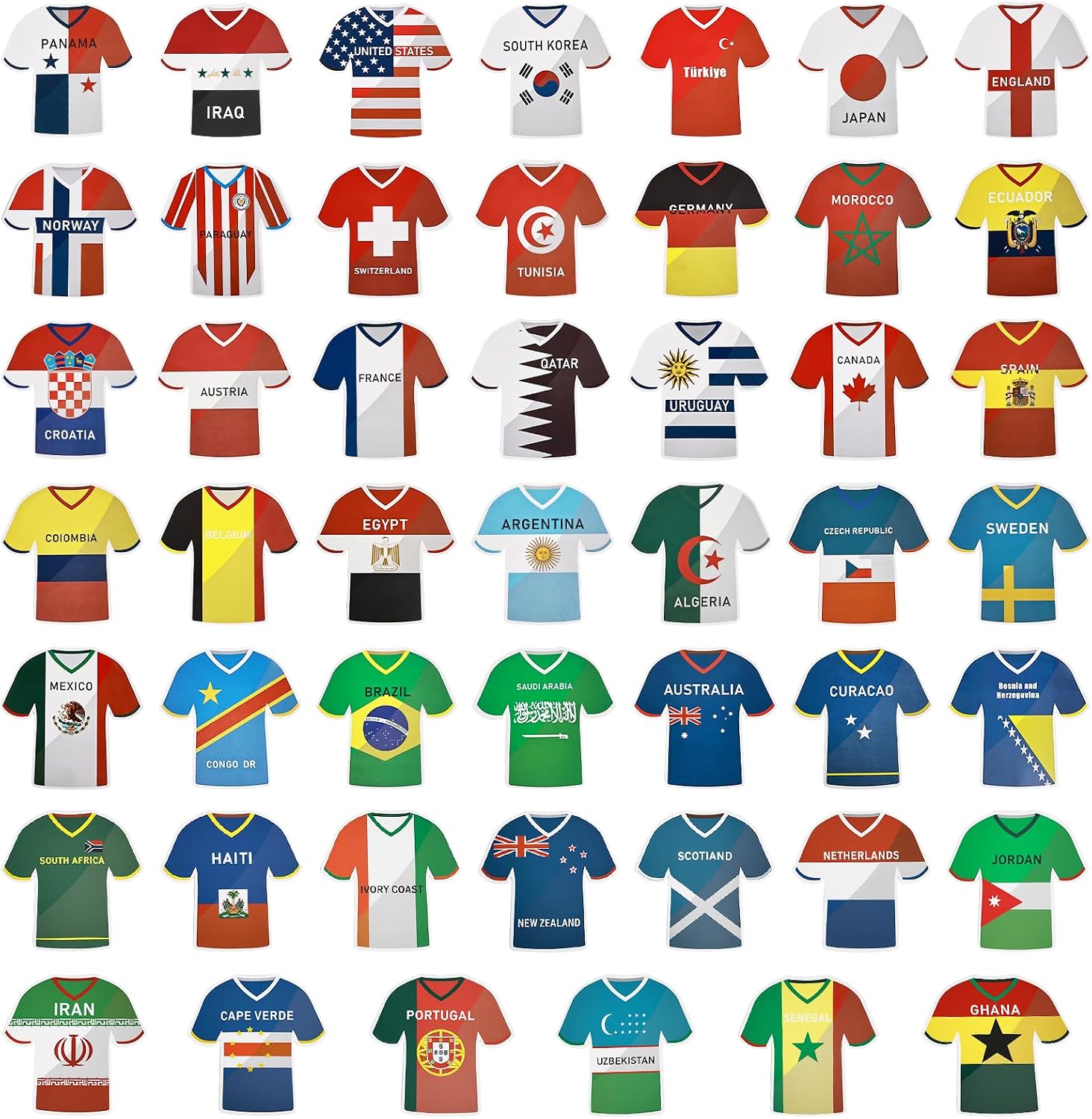 2026 World Cup Soccer Jersey Flag Bunting Banner, 48 Pcs International Country String Flags, International National Flags, world cup decorations, world cup party decorations,Classroom Teaching, Outdoor Celebration, Fan Supplies & Sports Events