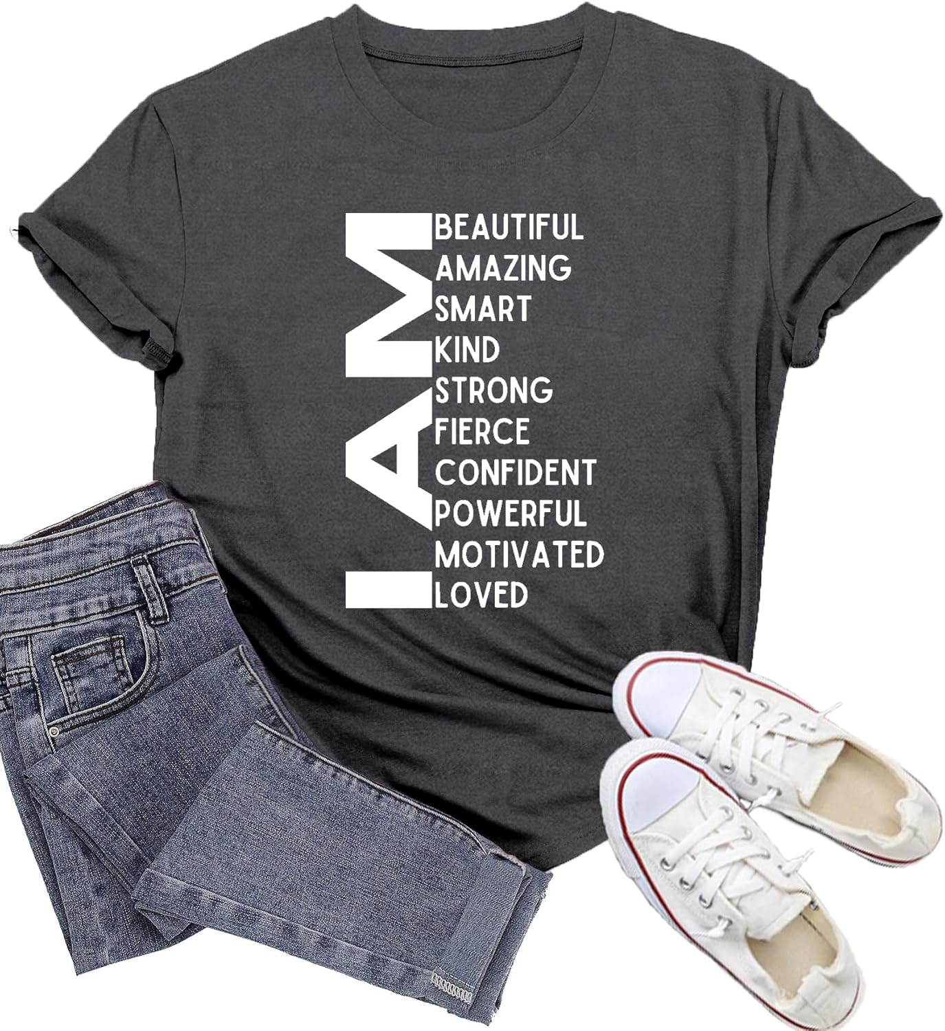 Inspirational Shirts for Women Motivational Tshirt I Am Beautiful Tee Tops