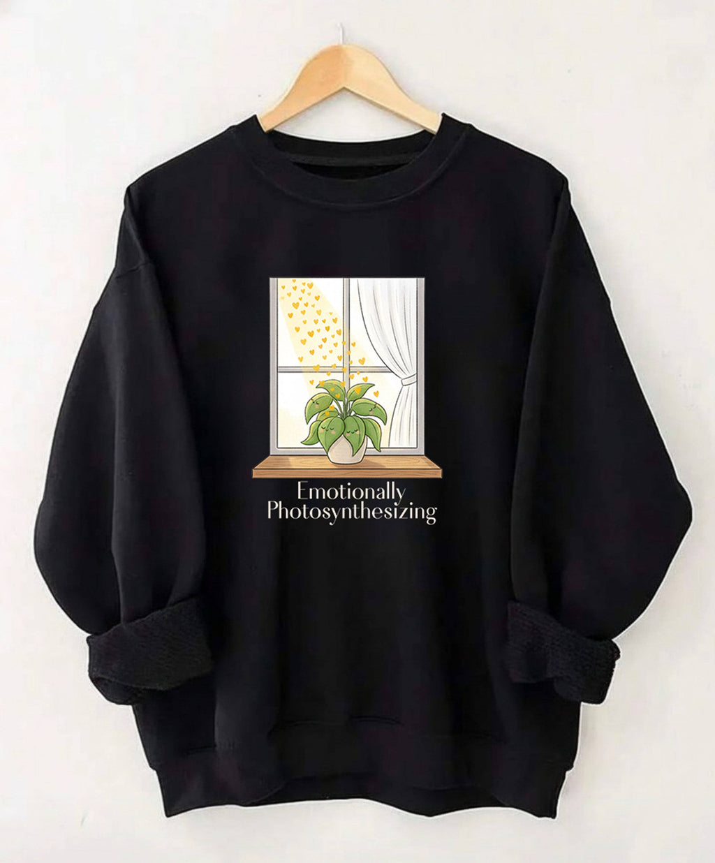 Emotionally Photosynthesizing Sweatshirt, Valentine’S Day Plant Lover Gift, Cozy Botanical Crewneck, Houseplant Lover Sweater