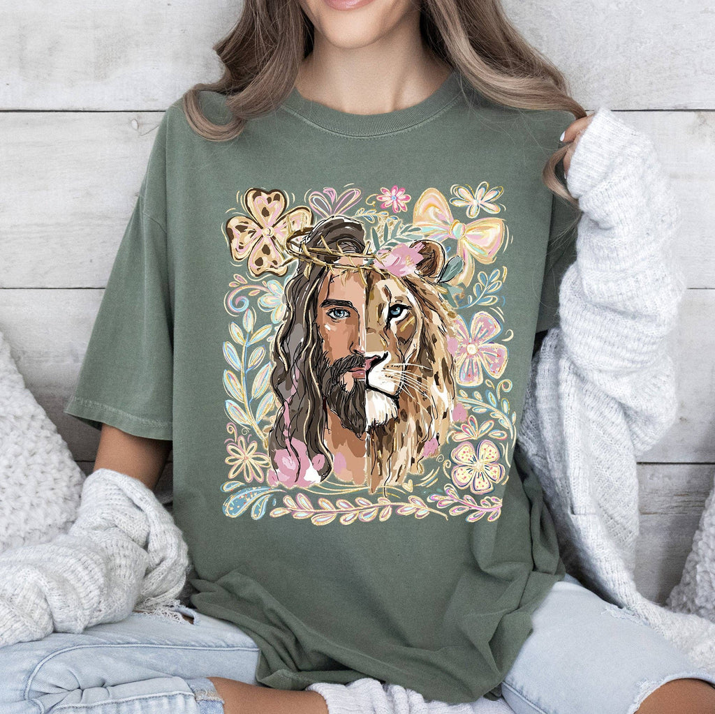 Lion of Judah Shirt Comfort Colors Religious Women's T-Shirt