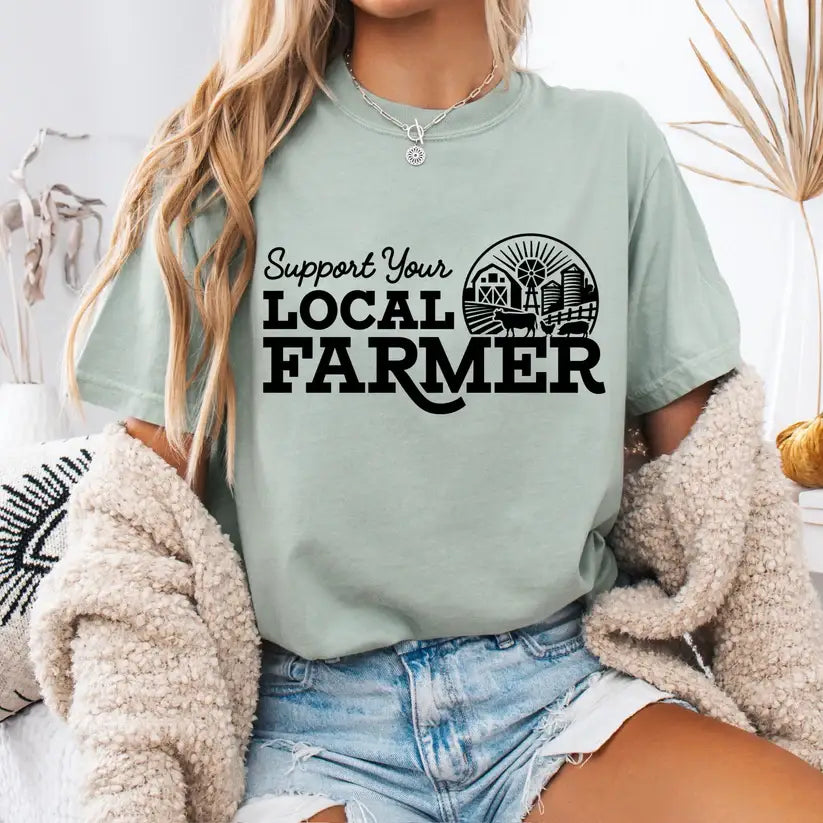 Support Your Local Farmer Comfort Colors Bay