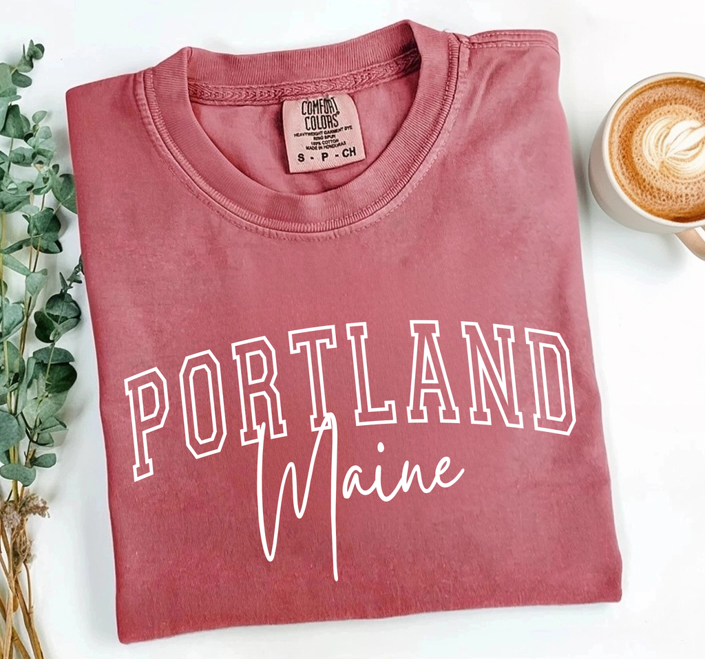City, State Custom Souvenir Shirt Comfort Colors®, Dtf Print