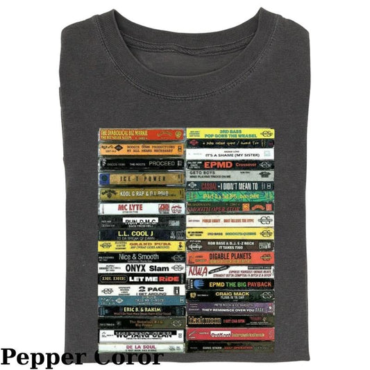 90's Hip-Hop Cassette Tapes - Mix Tapes mixtape - 100% Ringspun Cotton T-Shirt, Music Tee, Unisex T-Shirt, Gift For Men Women
