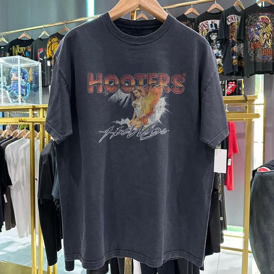 90S Hooters 'Hotwings' Rare  Black T-Shirt Unisex Shirt Gift for him, Gift for her, Gift for fan