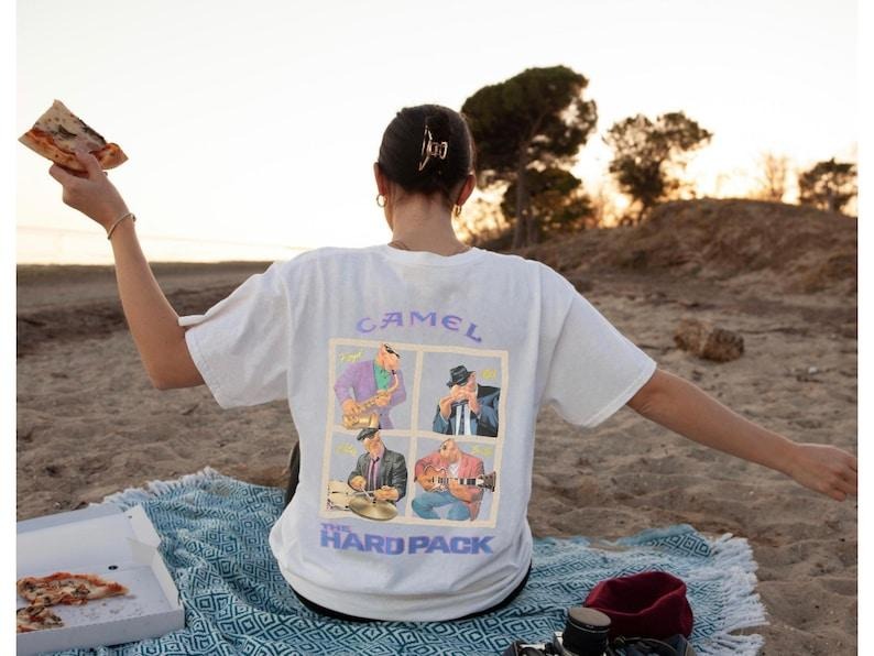 90s Camel Hard Pack Unisex Pocket Tee | Vintage Cigarette T Shirt, Joe Camel Promo Tee, Cowboy Apparel, Motorcycle Smoker...