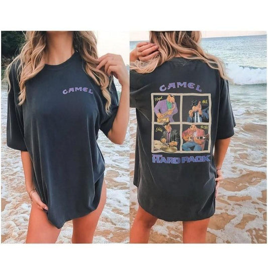 90s Camel The Hard Pack T-shirt, Joe Camel Promo Tee, Cowboy Apparel, Motorcycle Smoker Shirt 1990s