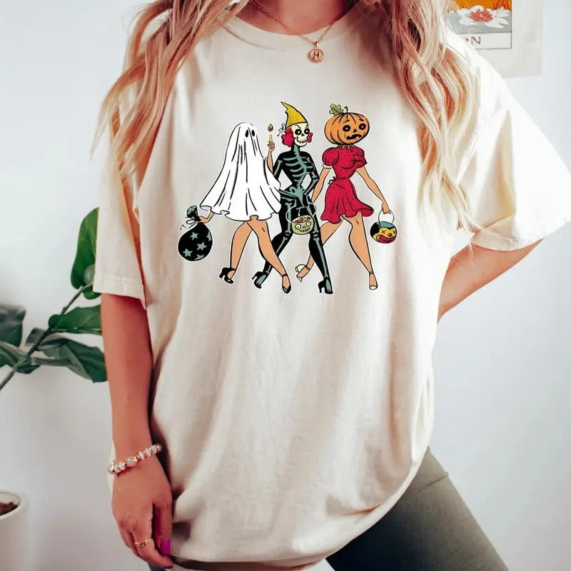 90s Halloween Shirt, Trick Or Treat Halloween Sweatshirt, Halloween Sweatshirt, Spooky Shirt,Funny Halloween Shirt, Halloween Sweatshirt