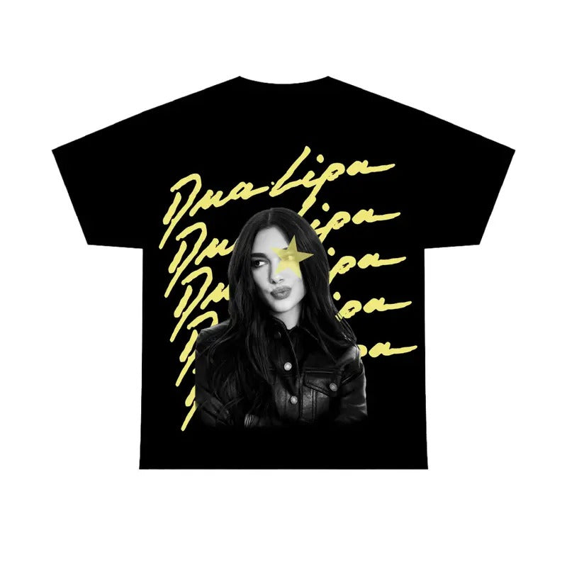 90s Music shirt Yellow Star Dua L Shirt, Gift Fans Tee Hoodie, Sweatshirt | DripVista.com