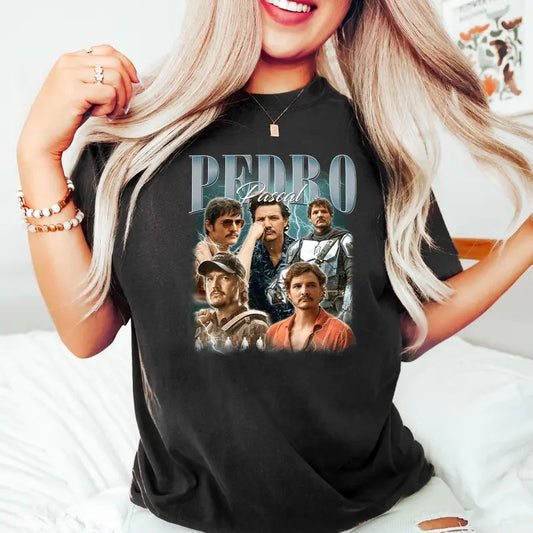 90s Retro Funny Pedro Pascall Tshirt Sweatshirt, Funny Pedro Pascall Sweater, Fans Gift, Tribute Celebrity Graphic Tee, Unisex Sweater Pullover Tee