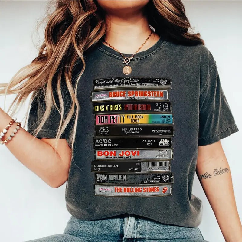 90s Rock Cassettes Tape T-shirt, Hoodie, Sweatshirt | DripVista.com