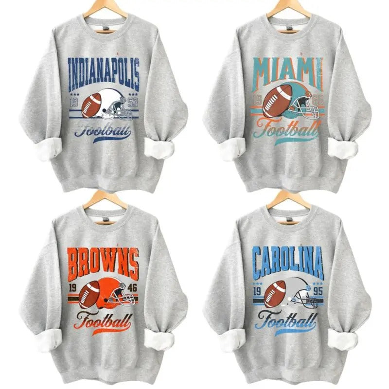90s Throwback All-Team Football Sweatshirt, Sport Color, Vintage Game Day Style, Cowboy Sweatshirt, Perfect Gift for...
