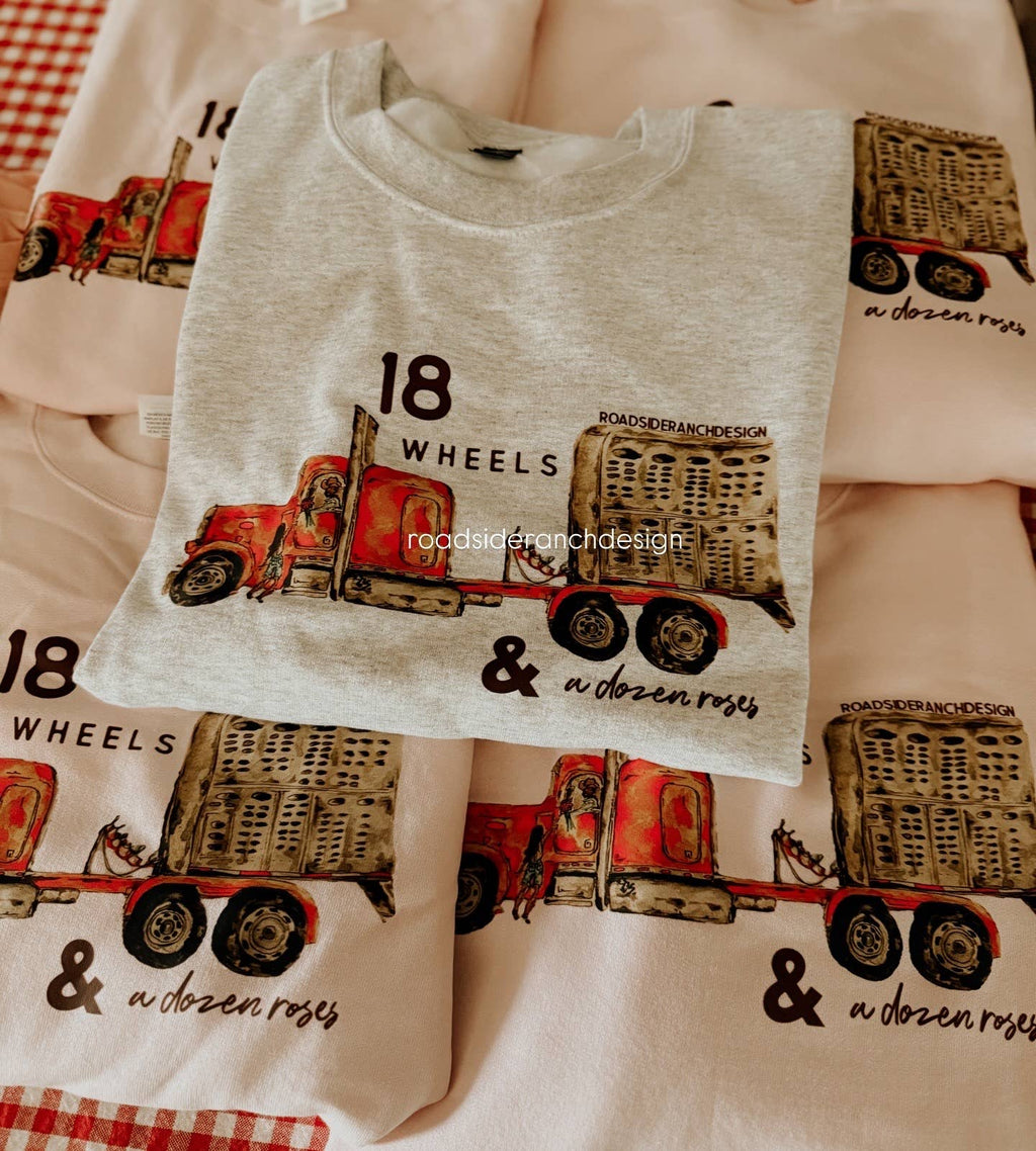 18 Wheels Crew Neck