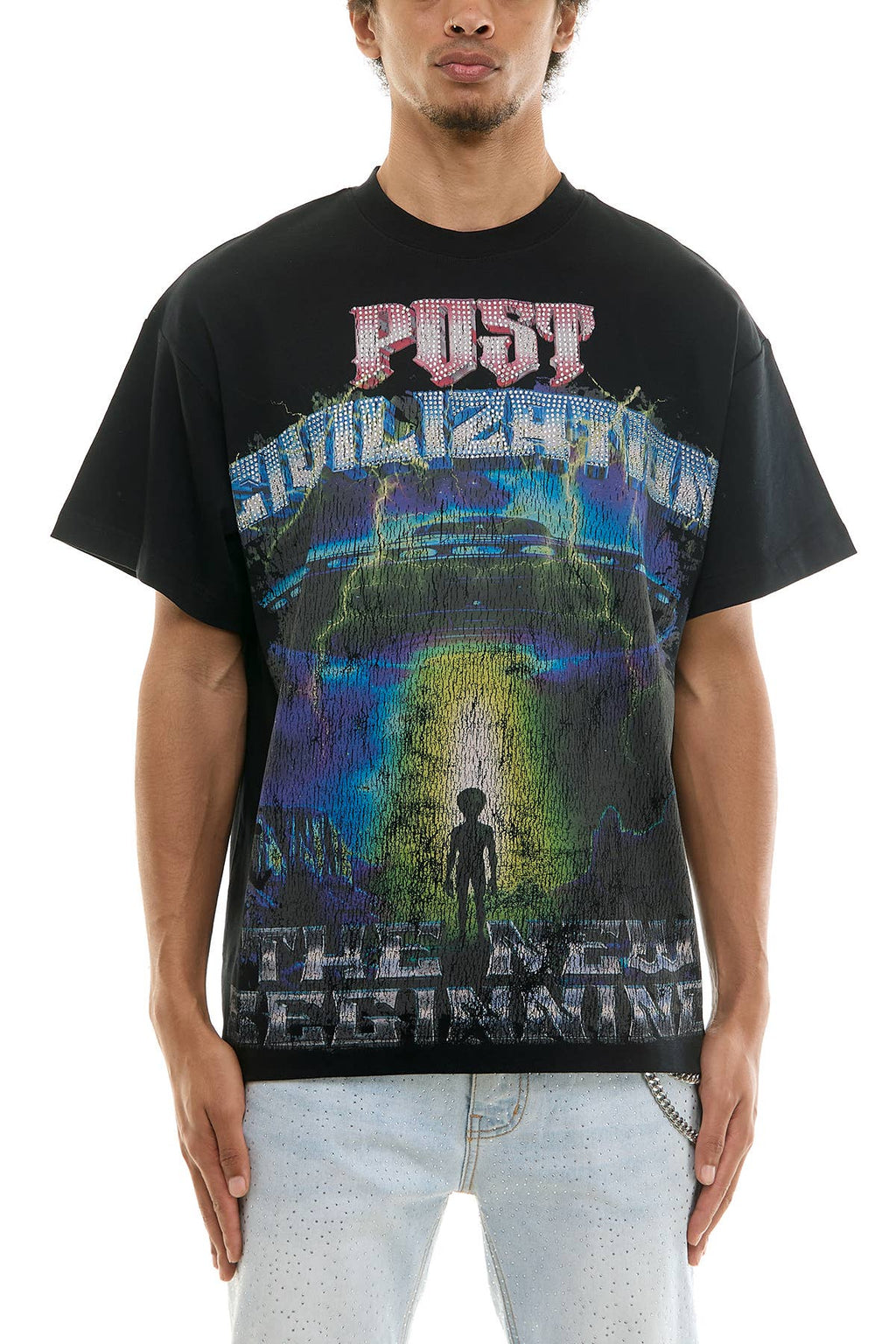 Post Civilization Rhinestone T-Shirt